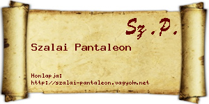 Szalai Pantaleon névjegykártya